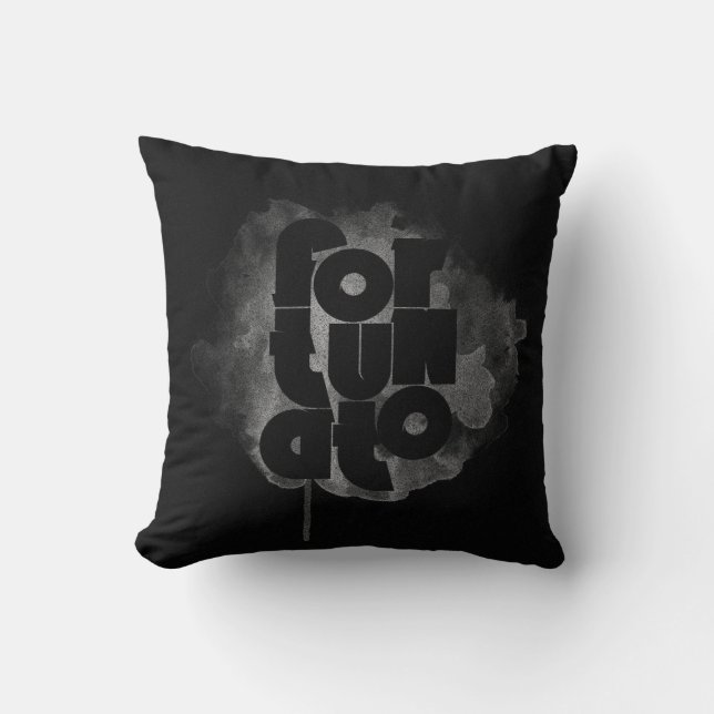 Black and Grey Fortunato Cushion (Front)
