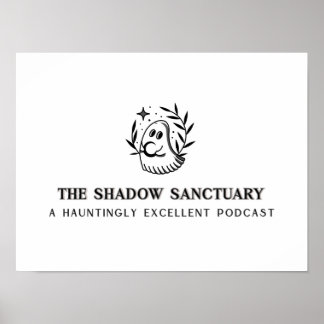 Black and Grey Full Logo Poster