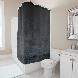 Black and Grey Grunge Ombre Texture Shower Curtain