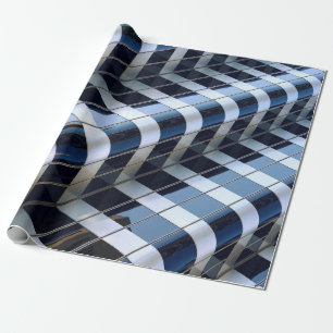 Black and grey high-rise building wrapping paper
