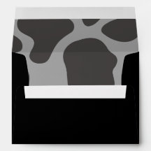 Black and grey invitation envelope