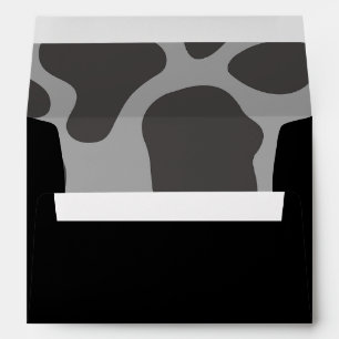 Black and grey invitation envelope