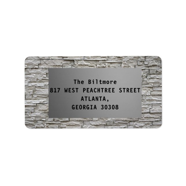 Black and grey  label (Front)