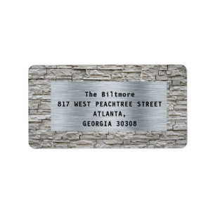 Black and grey  label