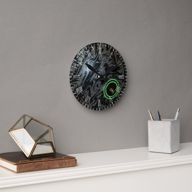 Black And Grey Lawn Bowl, Wall Clock (Office)