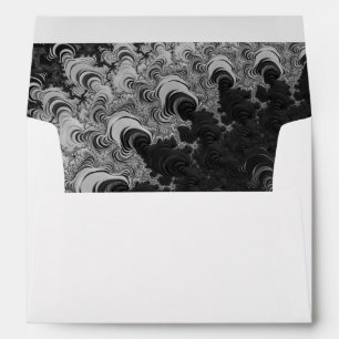 Black and Grey Lined Envelope With Return Address