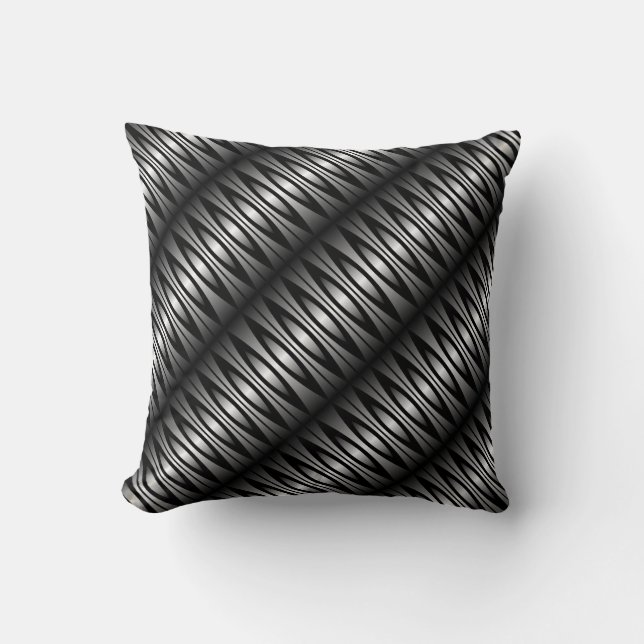 Black and Grey Metallic Look Cushion (Front)