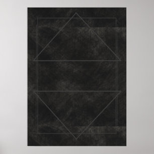 Black and Grey Moody Abstract Lime Wash Poster