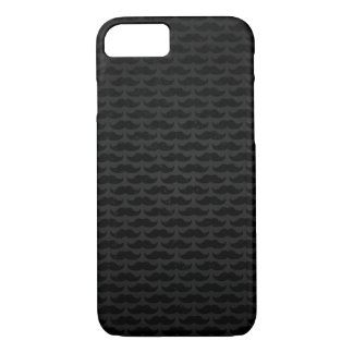 Black and grey moustache pattern iPhone 8/7 case