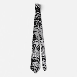 Black and Grey Palms Tie