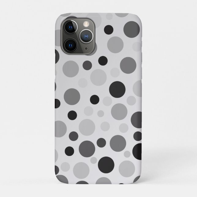 Black And Grey Polka Dots,  Case-Mate iPhone Case (Back)