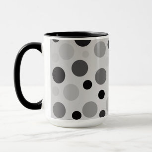 Black And Grey Polka Dots,  Mug