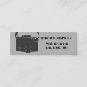 Black and Grey Retro Film Camera Business Card