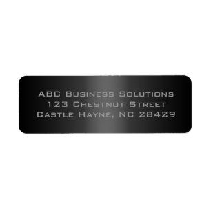 Black and Grey Return Address Sticker