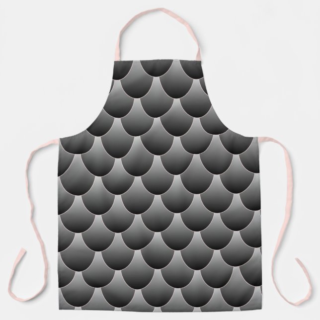 Black and Grey Scales Apron (Front)