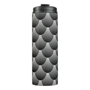Black and Grey Scales Thermal Tumbler