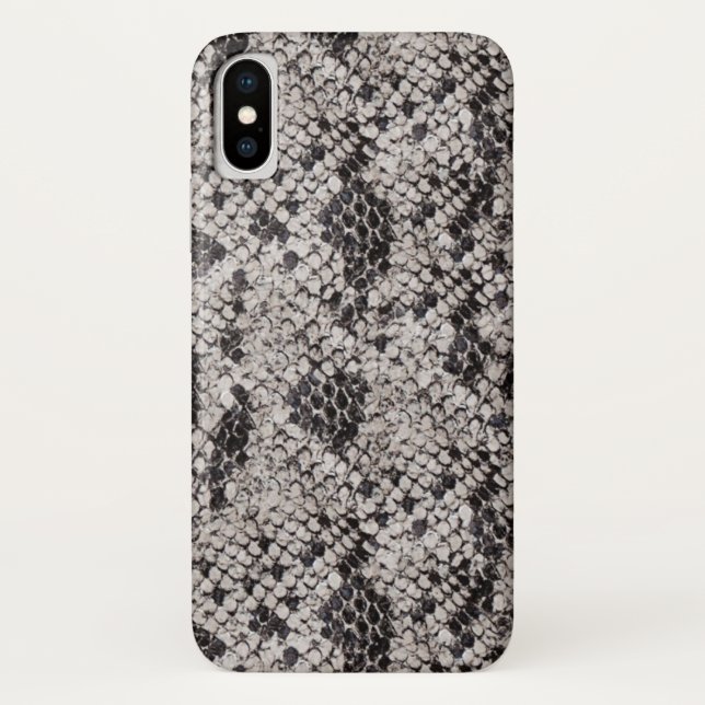 Black and Grey Snake Skin Case-Mate iPhone Case (Back)
