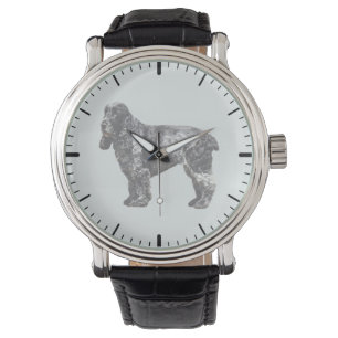 Black and Grey Spaniel Watch