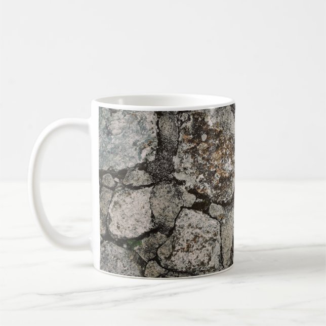 Black and grey stone fragment coffee mug (Left)