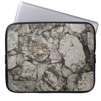 Black and grey stone fragment laptop sleeve