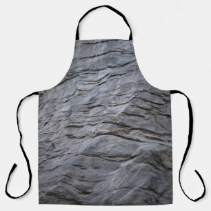Black and grey striped textile apron