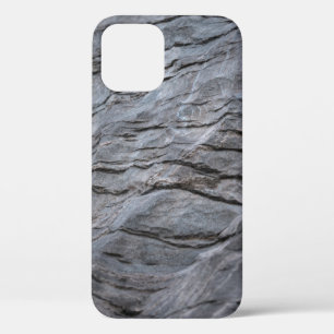 Black and grey striped textile iPhone 12 case