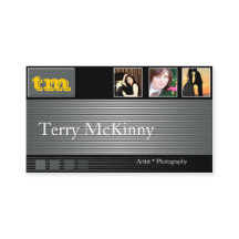 Black and Grey Stripes and Cubes Business Card