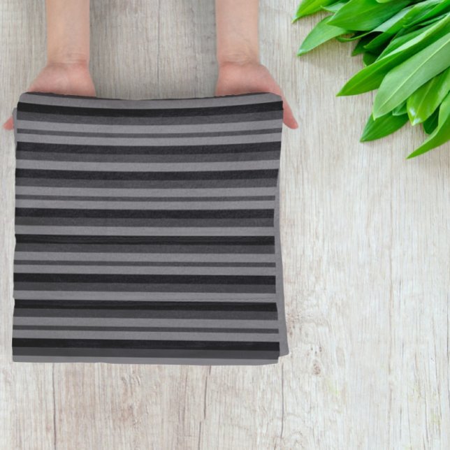 black and grey stripes bath towel set (Creator Uploaded)