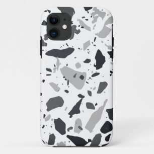 black and grey terrazzo design iPhone 11 case