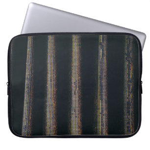 Black and grey textile laptop sleeve