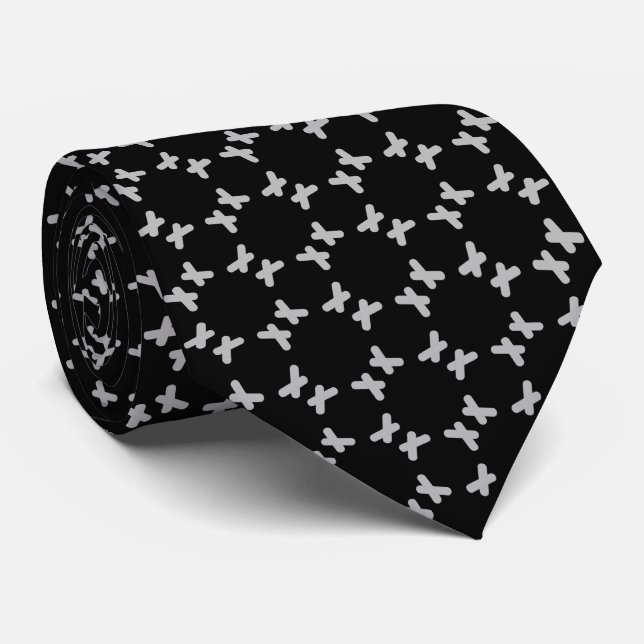 Black and Grey Tie (Rolled)