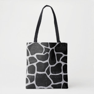 Black and grey tote bag