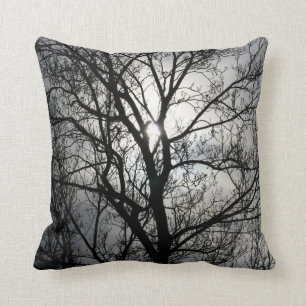 Black and Grey Tree Cushion