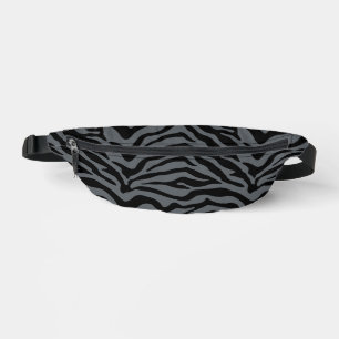 Black and grey zebra print  bum bags
