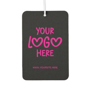 Black and Hot Pink Business Logo Site Photo Car Air Freshener