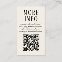Black and Ivory Art Deco Wedding Info Card