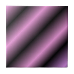 Black and Lavender Stripe Tile