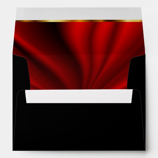 Black and Lined Red Satin Envelopes (Back (Bottom))