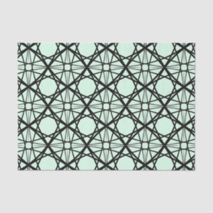 Black and Mint Green Geometric Art Tissue Paper