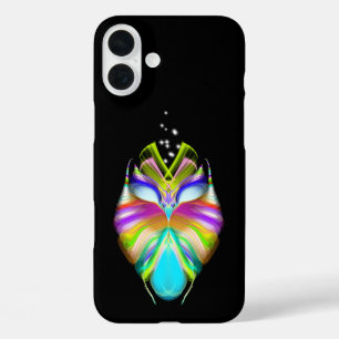Black and Multicolor Oracle Owl iPhone 16 Plus Case
