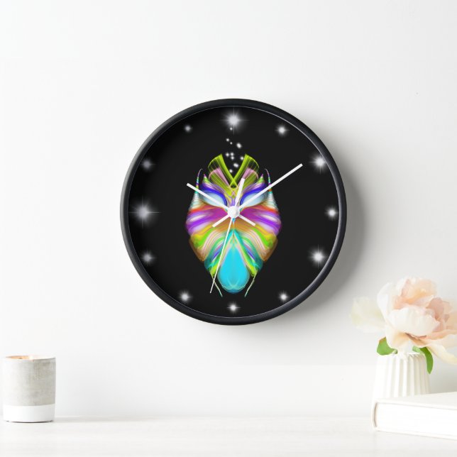 Black and Multicolor Oracle Owl Clock (Home)