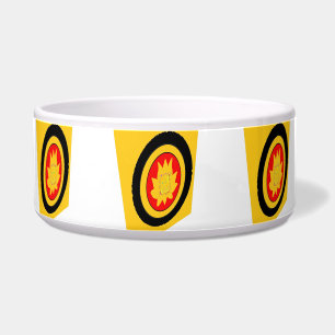 Black and mustard coloured graphic modern art