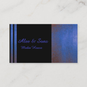 Black and Navy Blue Marble Business Card