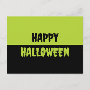 Black and Neon Green Postcard