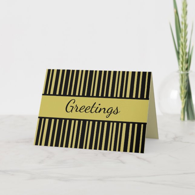 Black and Olive Lines Card (Front)