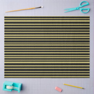 Black and Olive Lines Tissue Paper