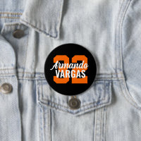 Black and Orange Athlete Jersey Number