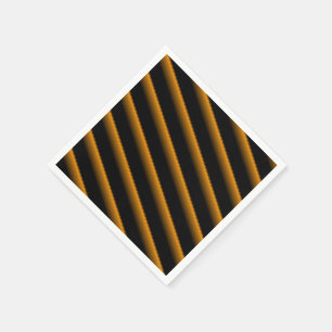 Black and Orange Blended Diagonal Stripe Napkin