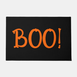 Black and Orange Bony Boo! Doormat