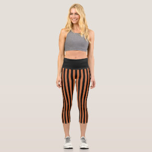 Black and Orange Capris